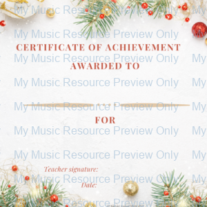 Christmas Music Certificates