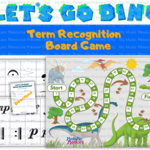 Let’s Go Dino Term Recognition Board Game