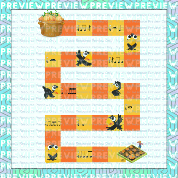 Pumpkin Picking | Note Values and Time Signature Game Board