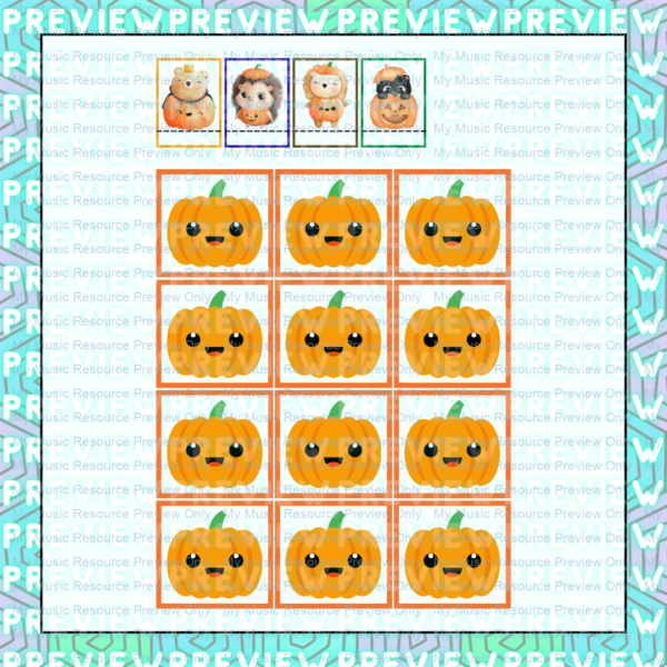 Pumpkin Picking | Note Values and Time Signature Game Cards 2