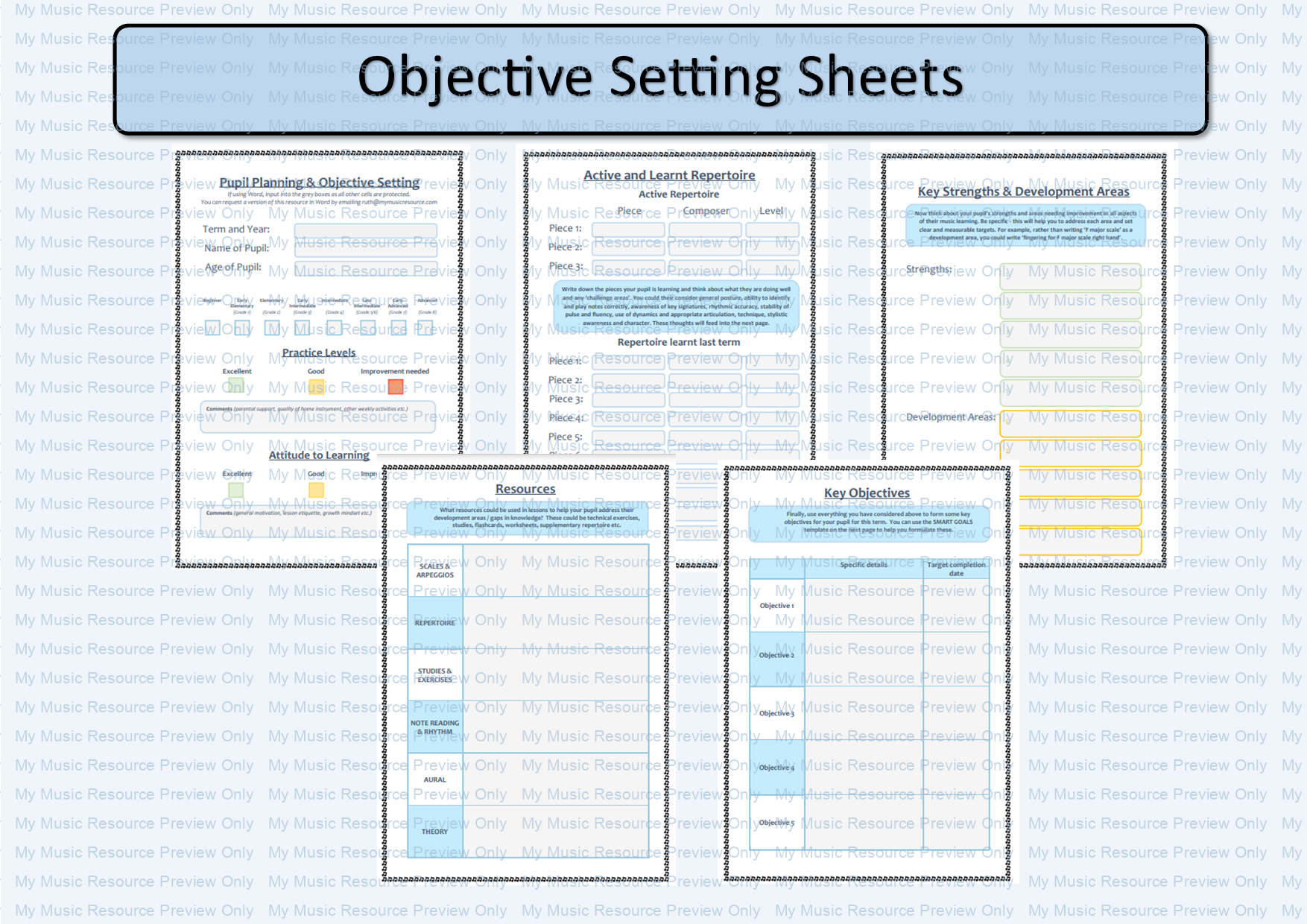 Objedtive Setting Cover Page