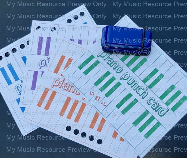 Piano Punch Cards Progress Trackers