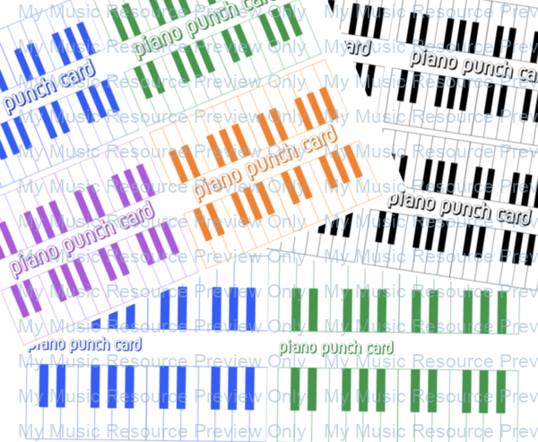 Piano Punch Cards Progress Trackers