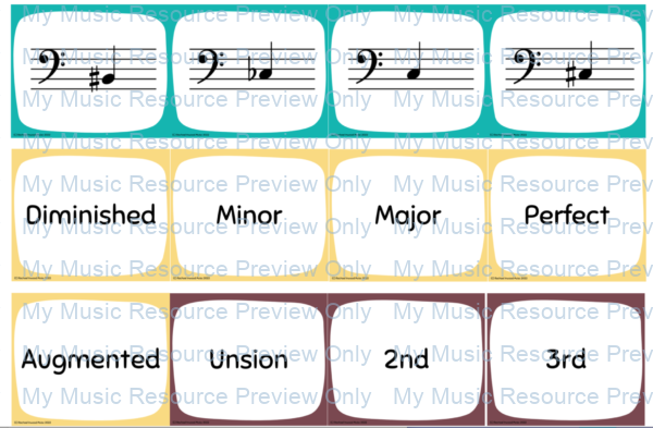 Interval Cards Bass Clef 1