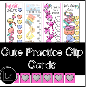 Cute Clip Cards and Practice Record