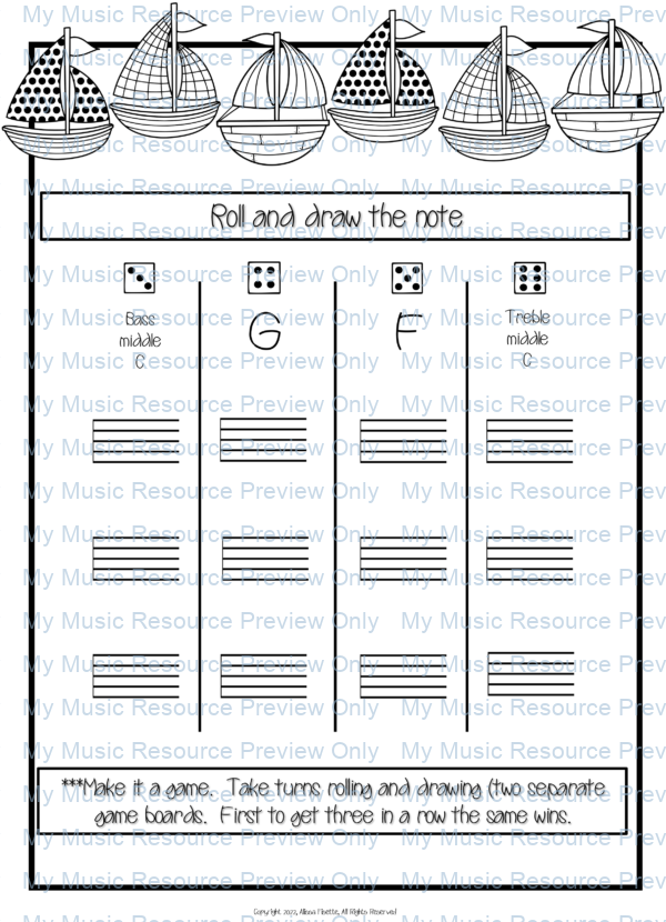 Landmark Notes F and G Sail from F to G