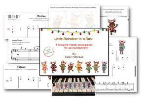 Little Reindeer in a row pre-reader cover