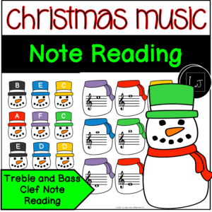 Christmas Piano Note Reading