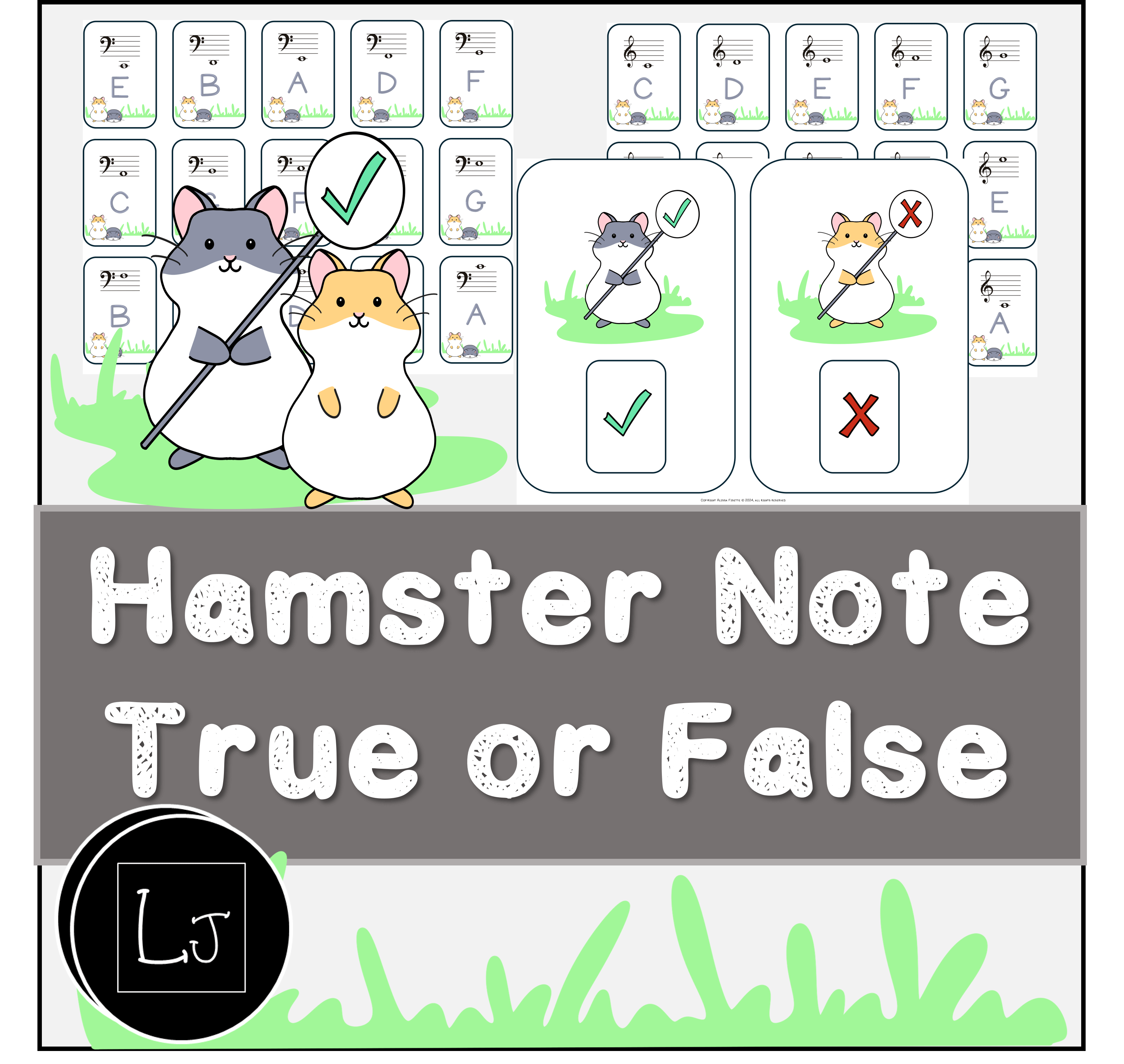 Hamster Note Naming Activity Cover