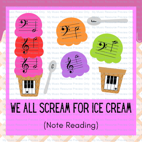 Ice cream note reading game cover