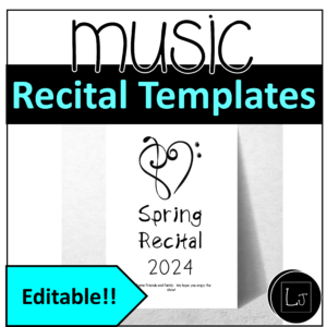 Music Recital Program Template