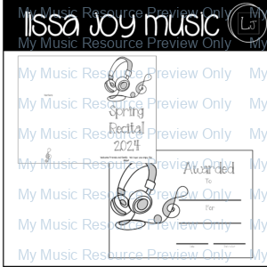 Music Recital Program Template