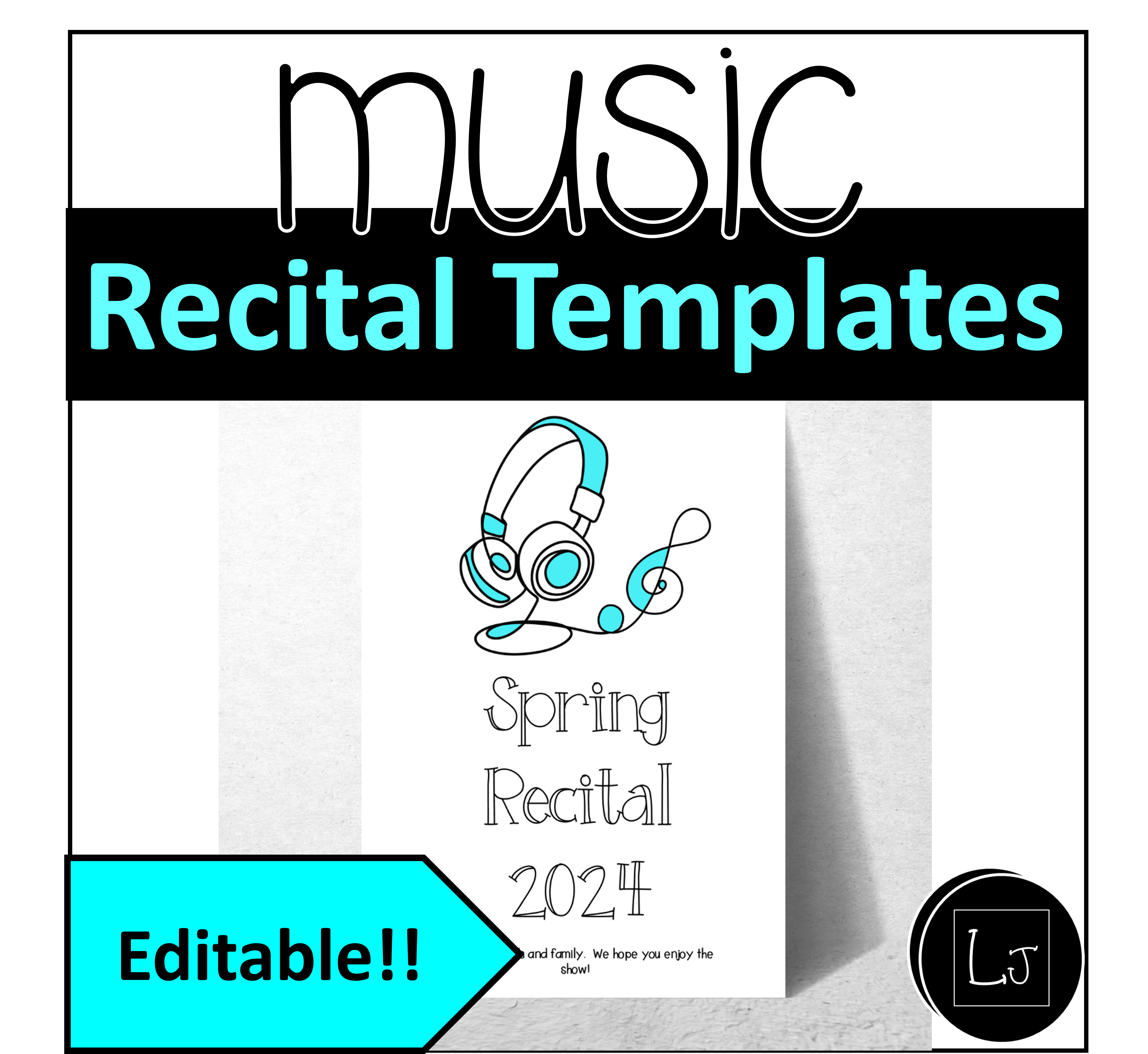 Music Recital Program template