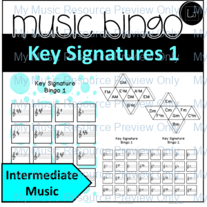 Key Signature Bingo Game 1