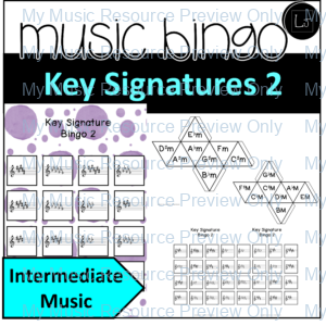 Key Signature Bingo Game 2