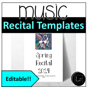 Piano Recital Program Template