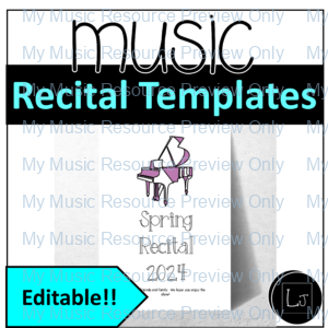 Piano Recital Program Template