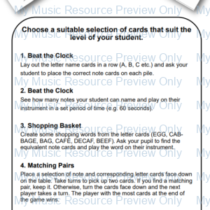 Landmark Note Reading Cards (Low F High G)