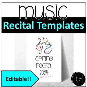 Music Recital Program Template