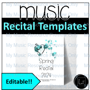 Music Recital Program Template