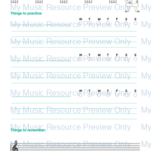 Ukulele lesson notes / assignment sheets (US English version)