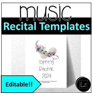 Music Recital Program Template