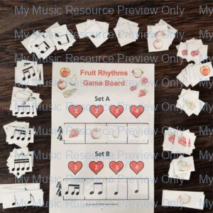 Fruit Rhythm Game Board and Cards