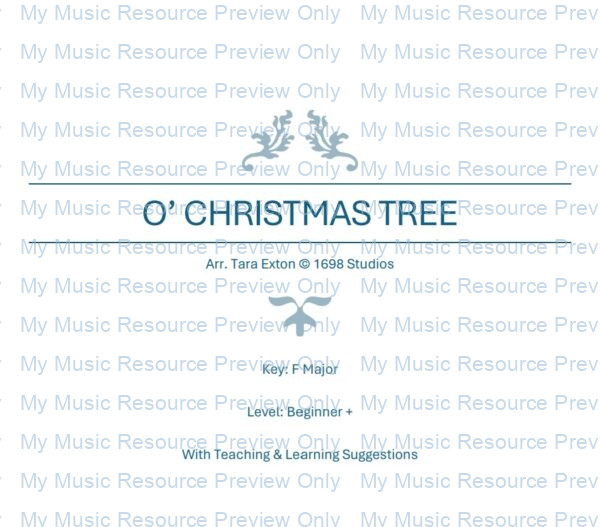 O Christmas Tree Beginner arrangement