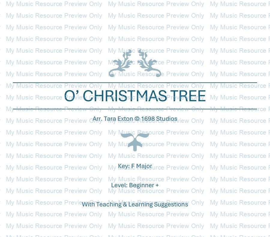 O Christmas Tree Beginner arrangement