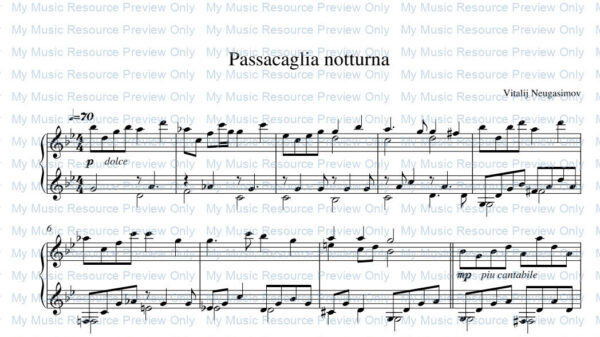 Passacaglia Notturna by Vitalij Neugasimov