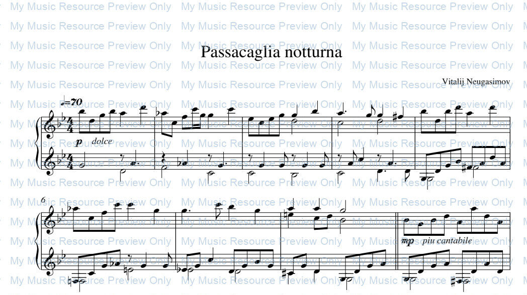 Passacaglia Notturna by Vitalij Neugasimov