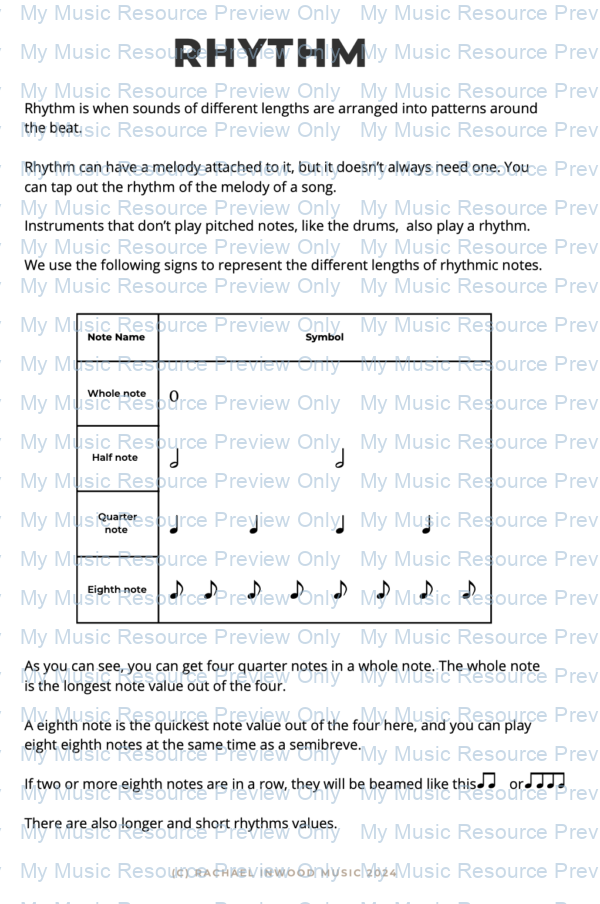 A guide to beat and rhythm US 1