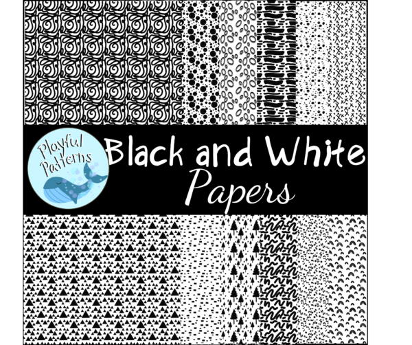 black and white background papers