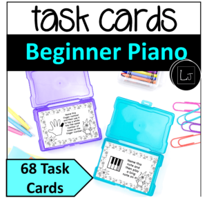 Beginner Piano Task cards