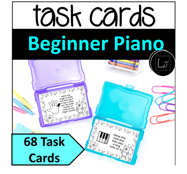 Beginner Piano Task cards