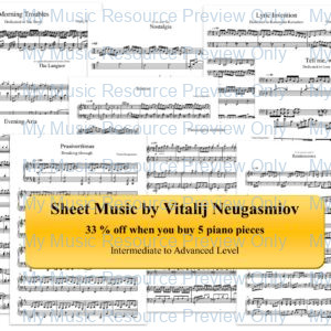 Sheet music by Vitalij Neugasimov | 5 piece bundle (33% off)