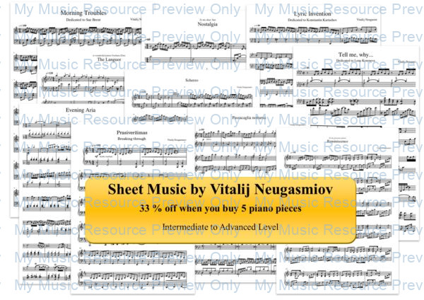 Sheet music by Vitalij Neugasimov