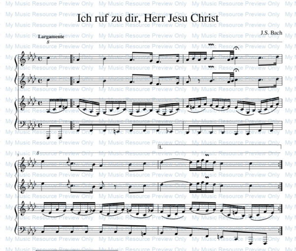 Ich ruf zu dir Herr Jesu Christ J.S. Bach