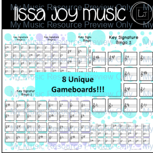 Key Signature Bingo Game 1