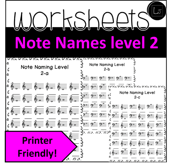 Music Note Reading Worksheets 2