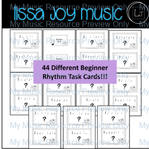 Beginner Piano Rhythm Task Cards