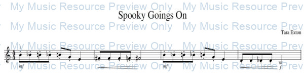 Spooky Goings On Pre-Reading and Duet