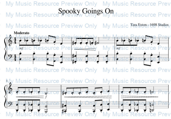 Spooky Goings On Pre-Reading and Duet