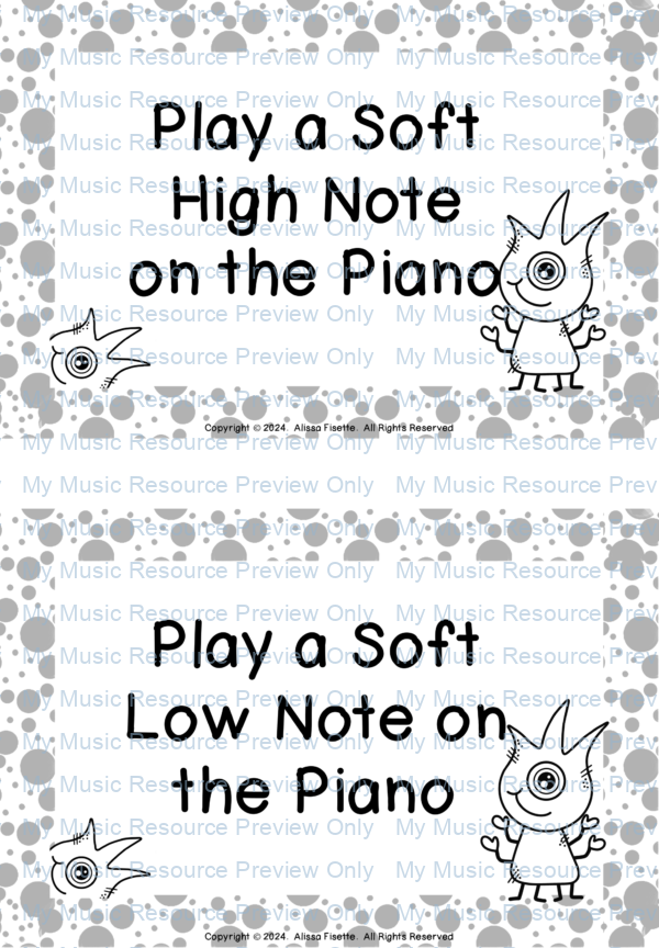 Beginner Piano Task cards