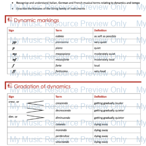 Theory Foundations – Unit A, Topic 6: Terms and Instruments