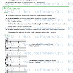 Theory Foundations – Unit C, Topic 3: Chords and Cadences