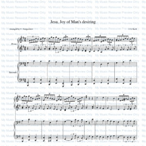 Jesu Meine Freude by J.S. Bach (arranged for 4 hands)