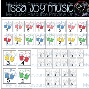 Winter Piano Finger Number Activity