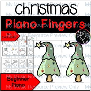 Christmas piano Fingers Game