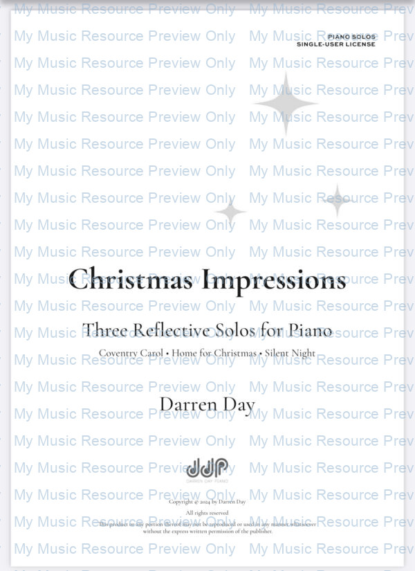 Christmas Impressions Piano Solos by Darren Day